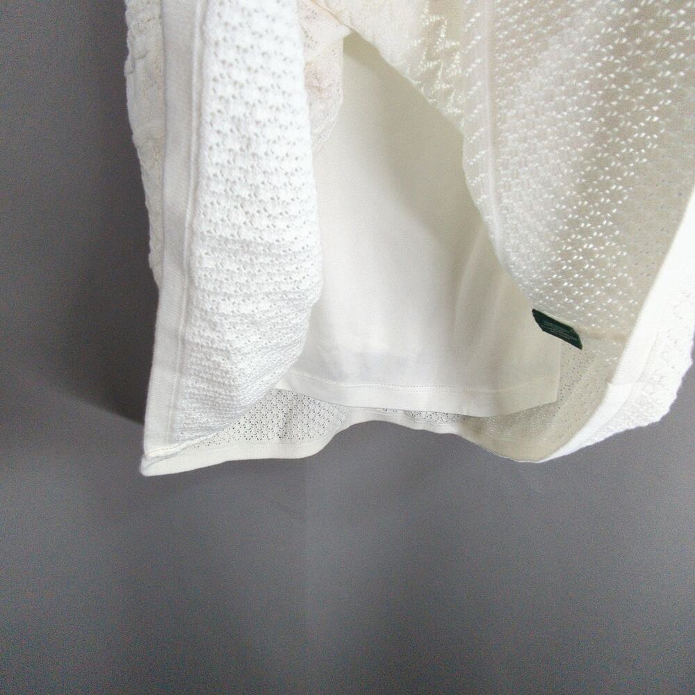 Lauren Ralph Lauren Dress Womens‎ Petite M Cream Crochet Sleeveless Stretch New - Picture 8 of 10